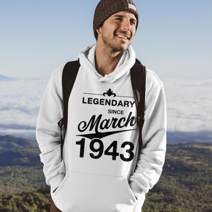 80 Geburtstag 80 Jahre Alt Legendär Seit März 1943 V3 Hoodie Lebensstil