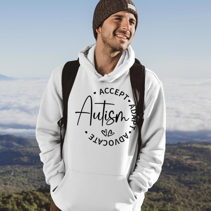 Autism Awareness Month Accept Adapt Advocate Autism Gift Hoodie Lifestyle