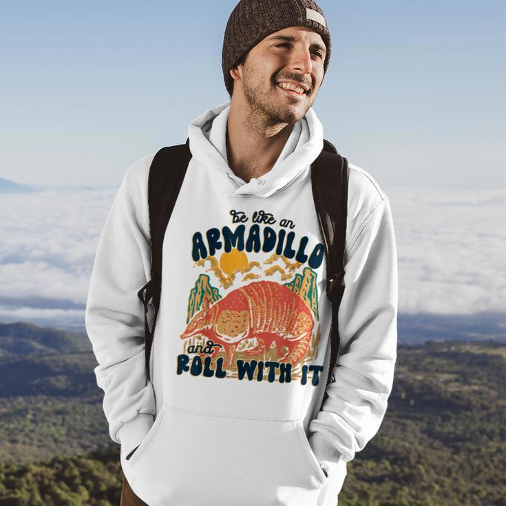 Be Like An Armadillo Roll With It Western Southern Country Hoodie Lifestyle