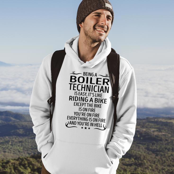 Being A Boiler Technician Like Riding A Bike Hoodie Lifestyle