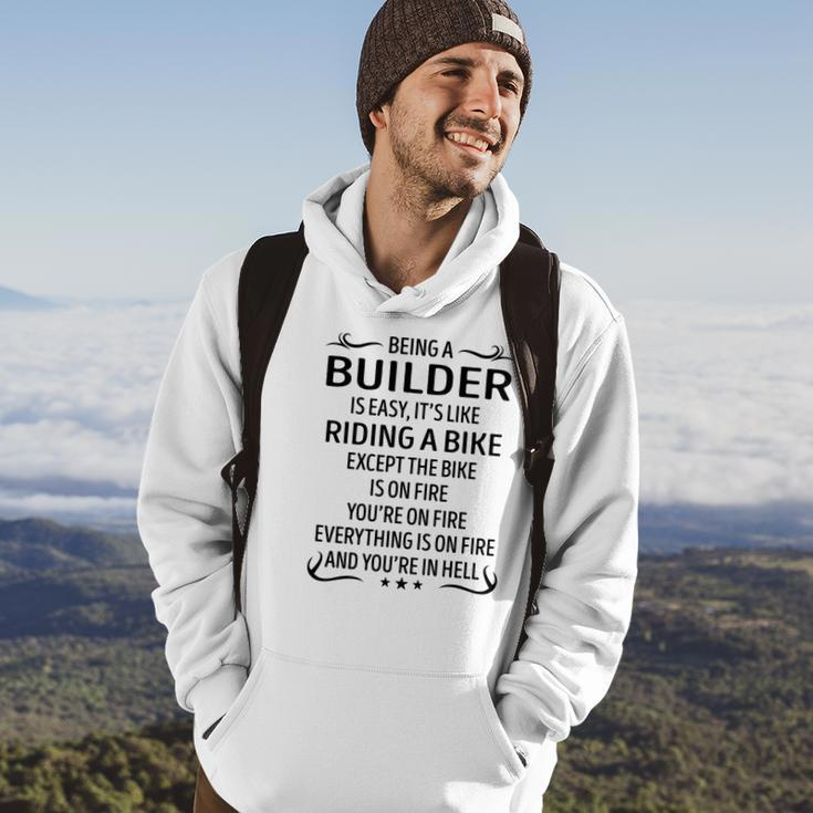Being A Builder Like Riding A Bike Hoodie Lifestyle