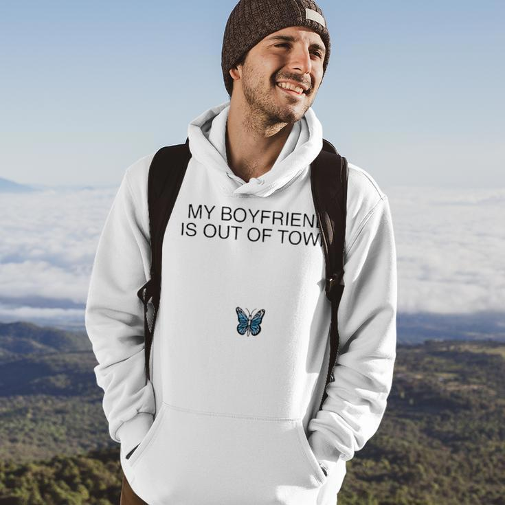 Butterfly My Boyfriend Is Out Of Town Hoodie Lifestyle