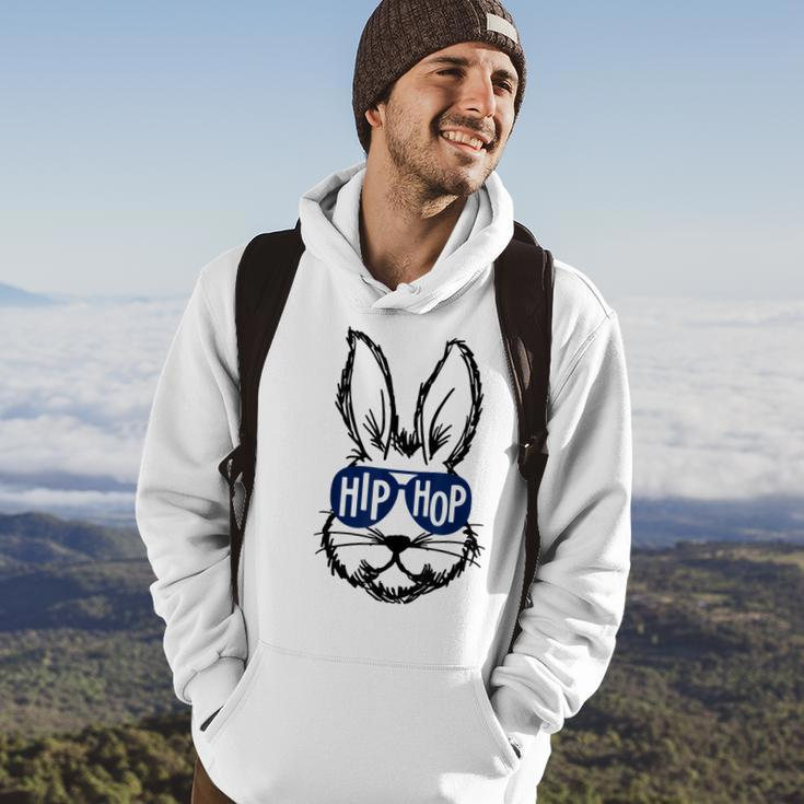 Cute Bunny Face With Sunglasses Hip Hop For Easter Day Hoodie Lifestyle
