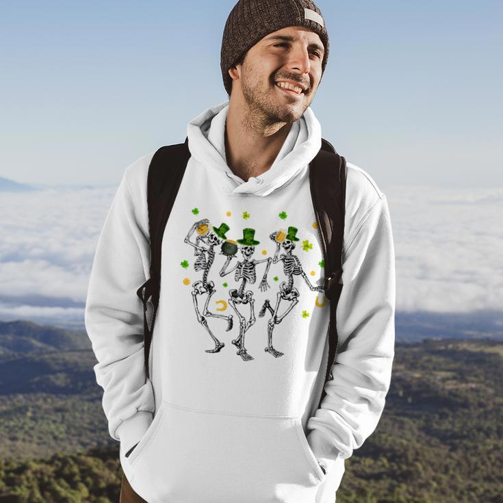 Cute Dancing Skeletons Happy St Patricks Day Family Outfit Hoodie Lifestyle