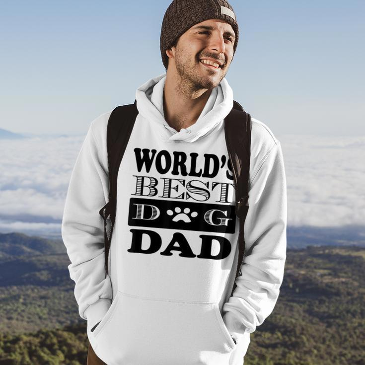 Dog Lover Fathers Day Funny Gift Worlds Best Dog Dad Hoodie Lifestyle