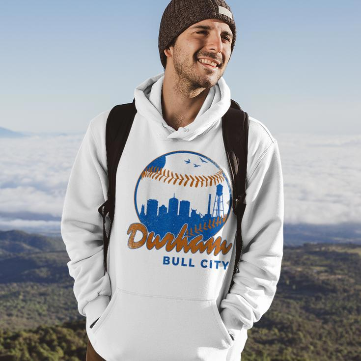 Durham Baseball Skyline Classic Bull City North Carolina Hoodie Lifestyle