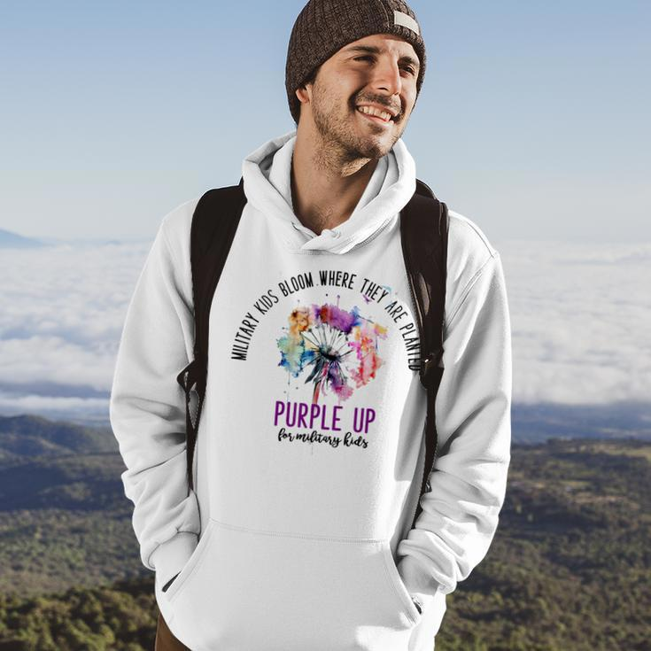 Floral Purple Up For Military Kids Month Military Child Hoodie Lifestyle