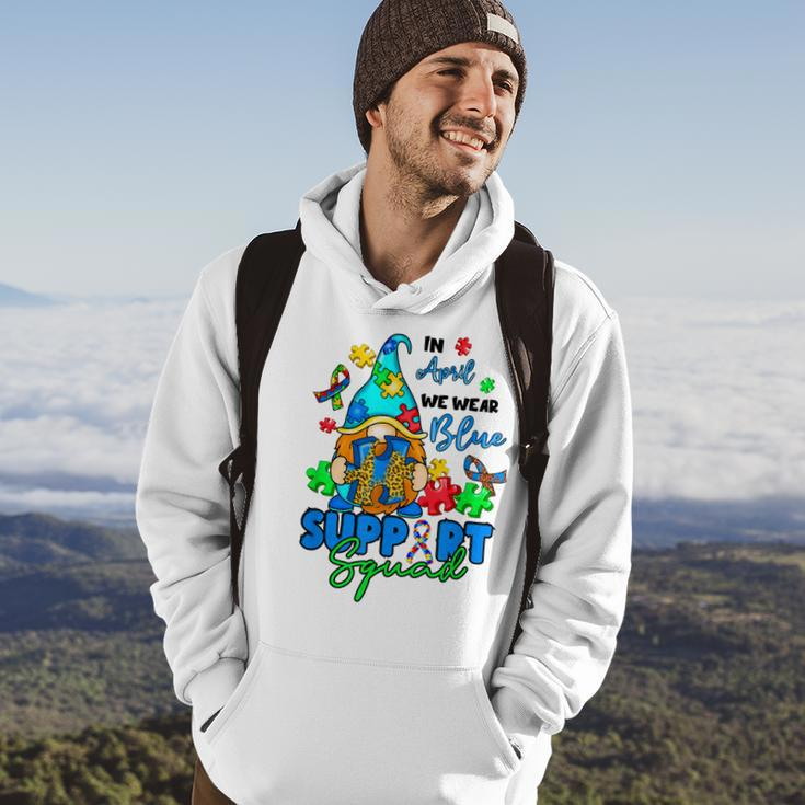 I April We Wear Blues Gnomes Autism Awareness Hoodie Lifestyle