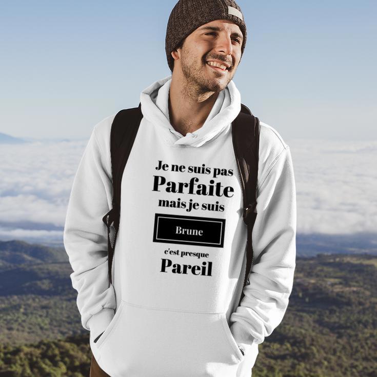 Je Ne Suis Pas Parfaite Brune Damen-Hoodie, Lustiges Französisches Schrift Lebensstil