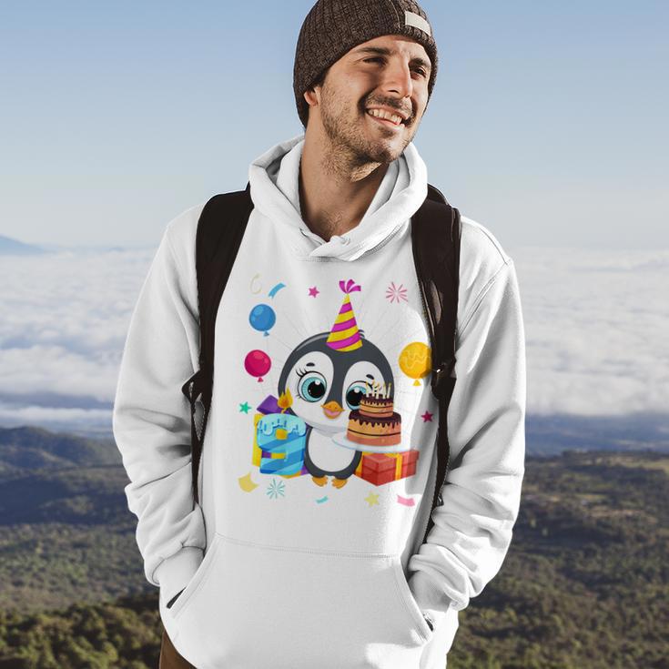 Kinder Pinguin-Party 9. Geburtstag Hoodie, Pinguin Mottoparty Outfit Lebensstil