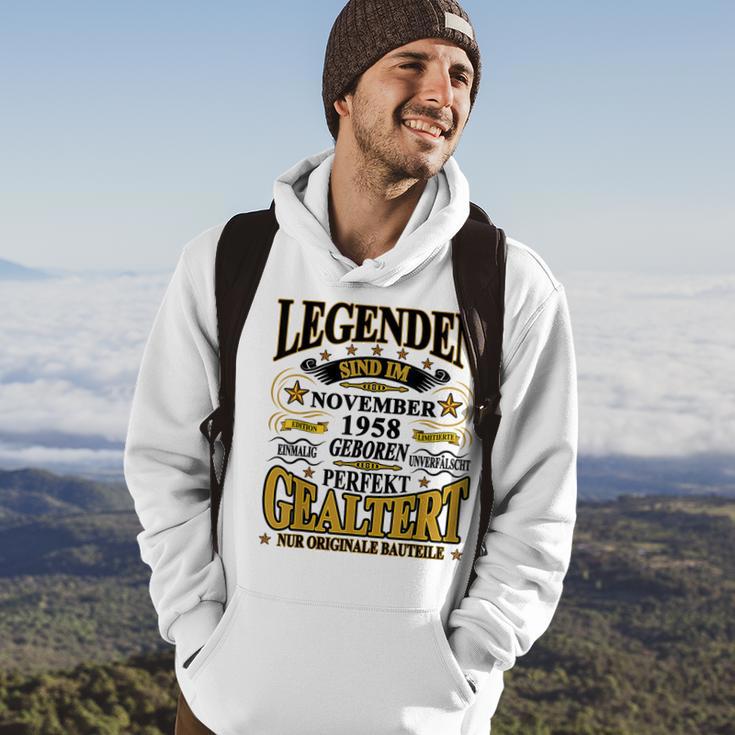 Legenden November 1958 Geburtstag Hoodie, 65 Jahre Lustiges Tee Lebensstil