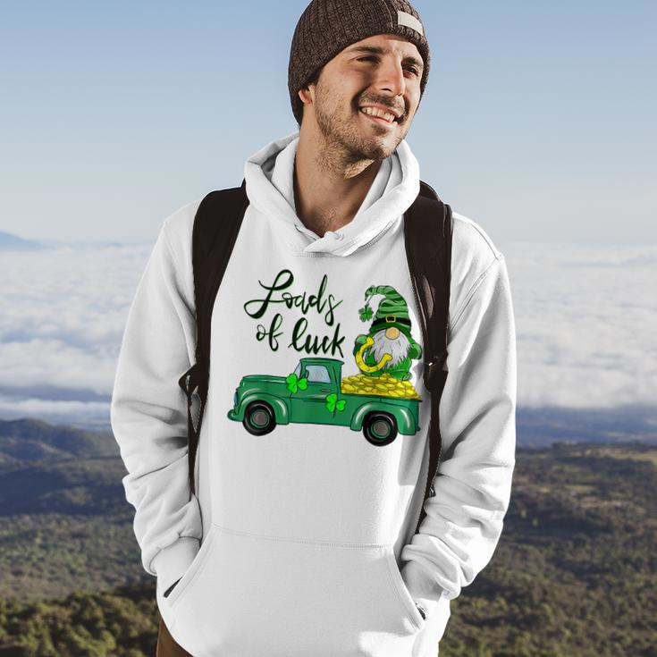 Loads Of Luck Truck Gnome St Patricks Day Shamrock Clover Hoodie Lifestyle