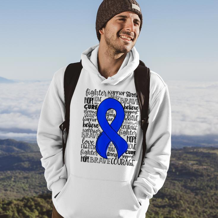 MeCfs Chronic Fatigue Syndrome Blue Ribbon Hope Love Cure Hoodie Lifestyle