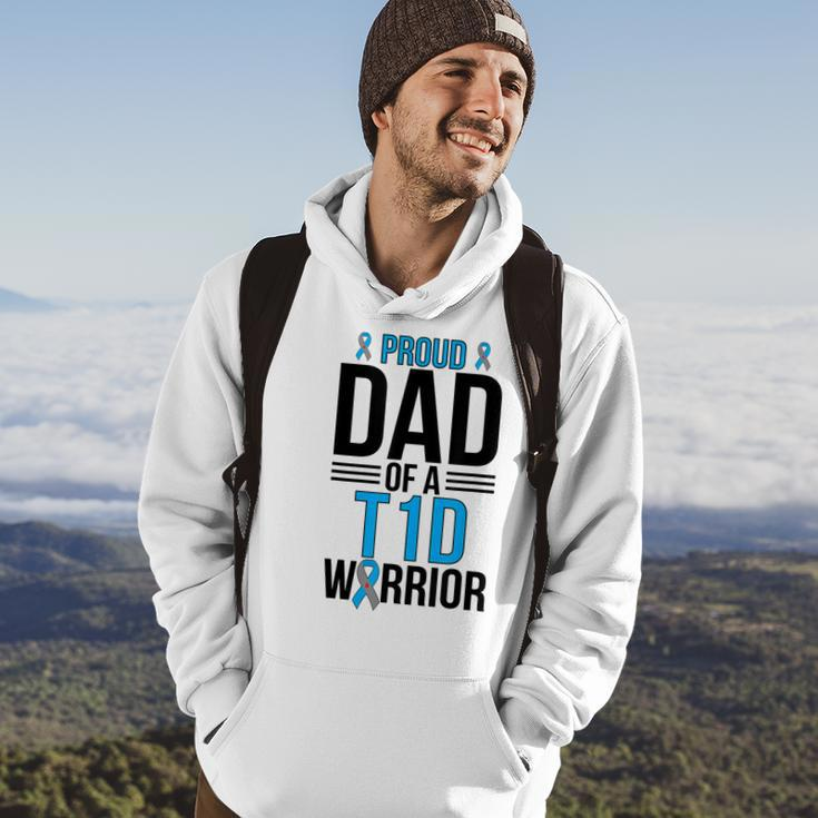Proud T1d Diabetes Warrior Dad Type 1 Diabetes Fighter Dad Gift For Mens Hoodie Lifestyle