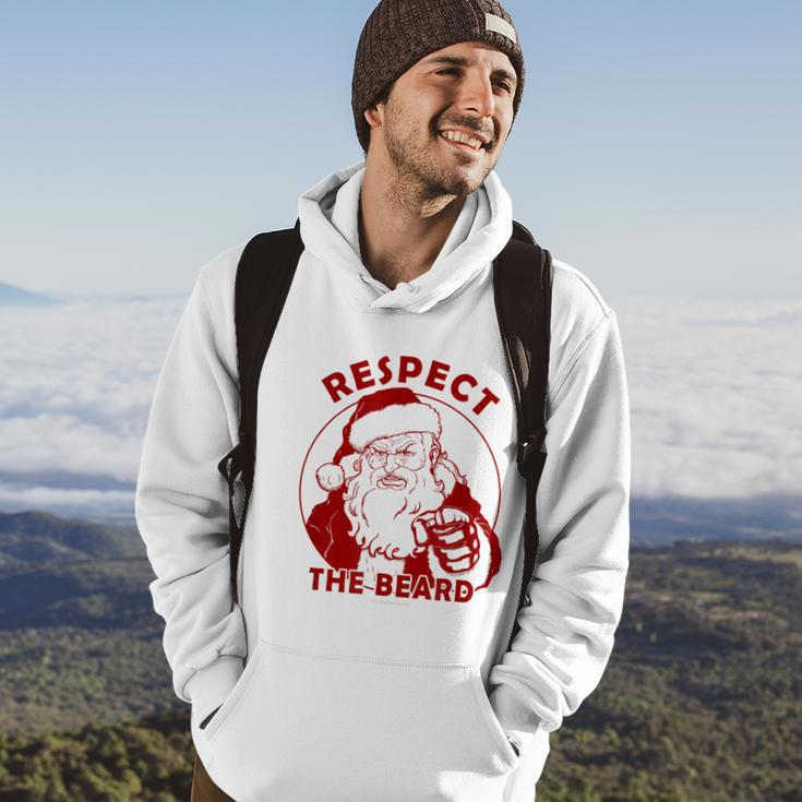 Respect The Beard Santa Claus Funny Christmas Hoodie Lifestyle