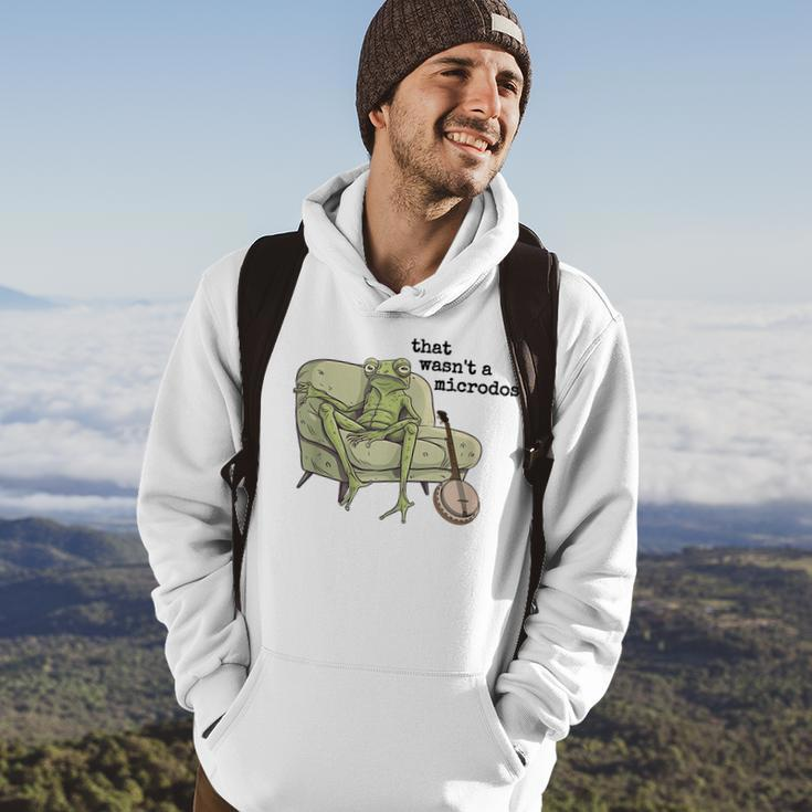 That Wasnt A Microdose Humor Strange Naked Frog Meme Hoodie Lifestyle