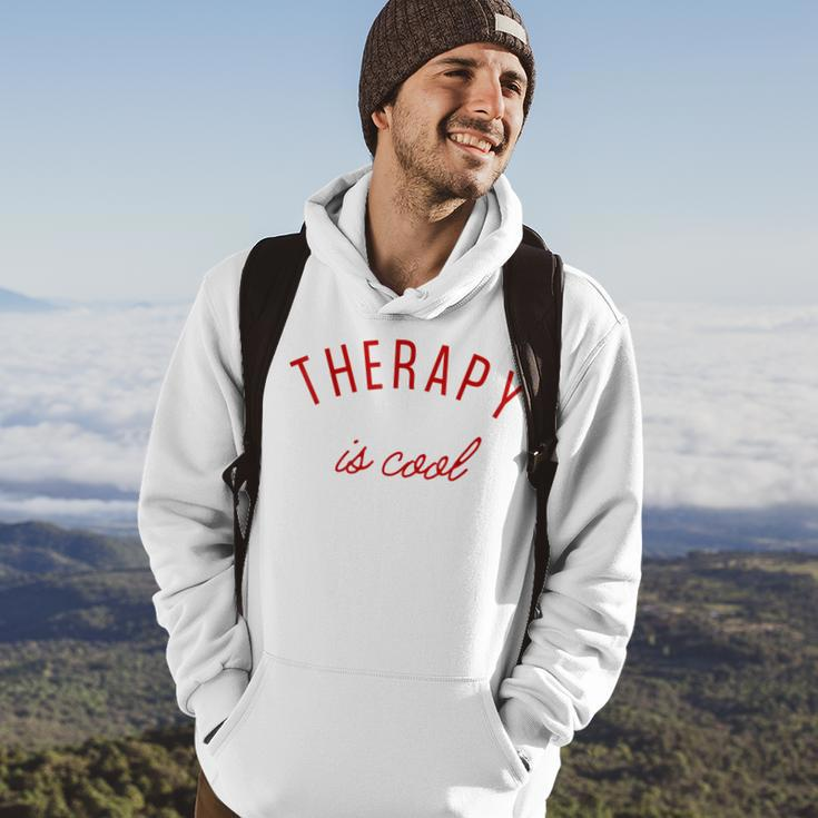 Therapy Is Cool Mental Health Matters Awareness Therapist Hoodie Lifestyle