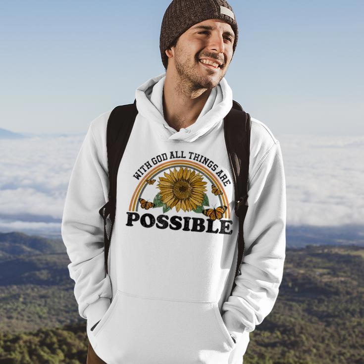 With God All Things Are Possible God Saying Jesus Faith Hoodie Lifestyle