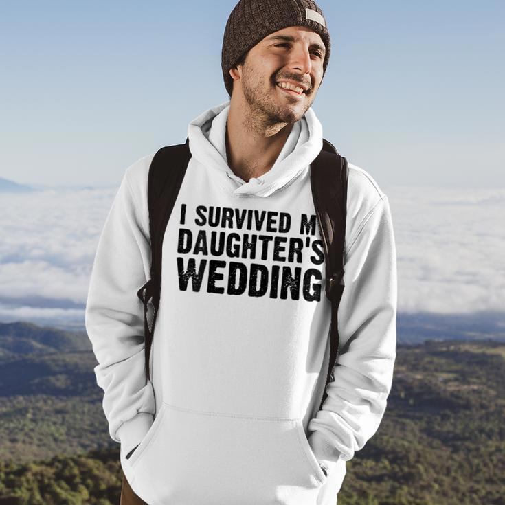 Womens Mom Dad Funny I Survived My Daughters Wedding Vintage Hoodie Lifestyle