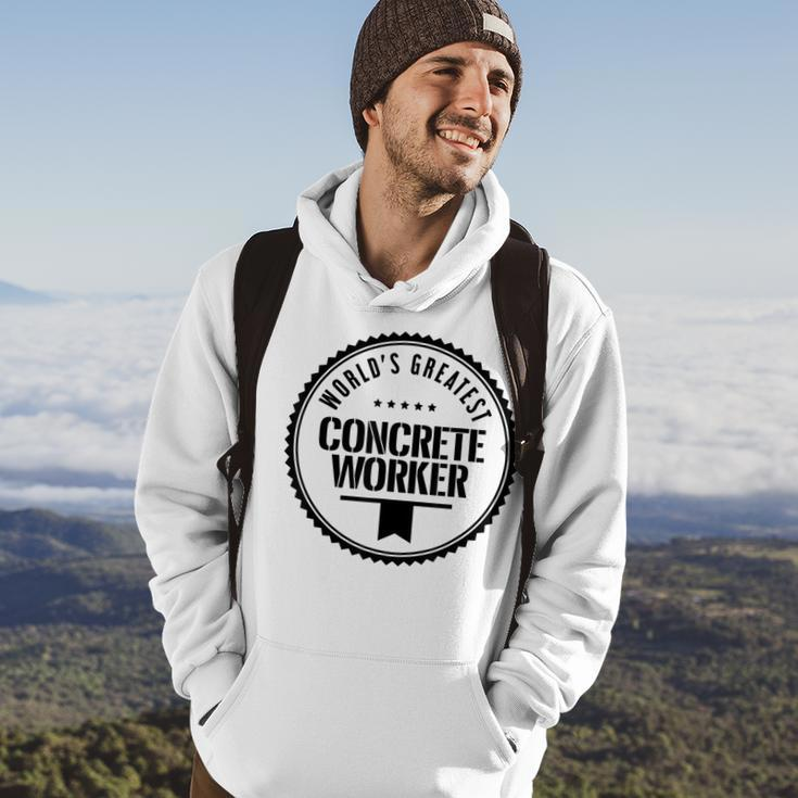 Worlds Greatest Concrete Worker Men Hoodie Graphic Print Hooded Sweatshirt Lifestyle