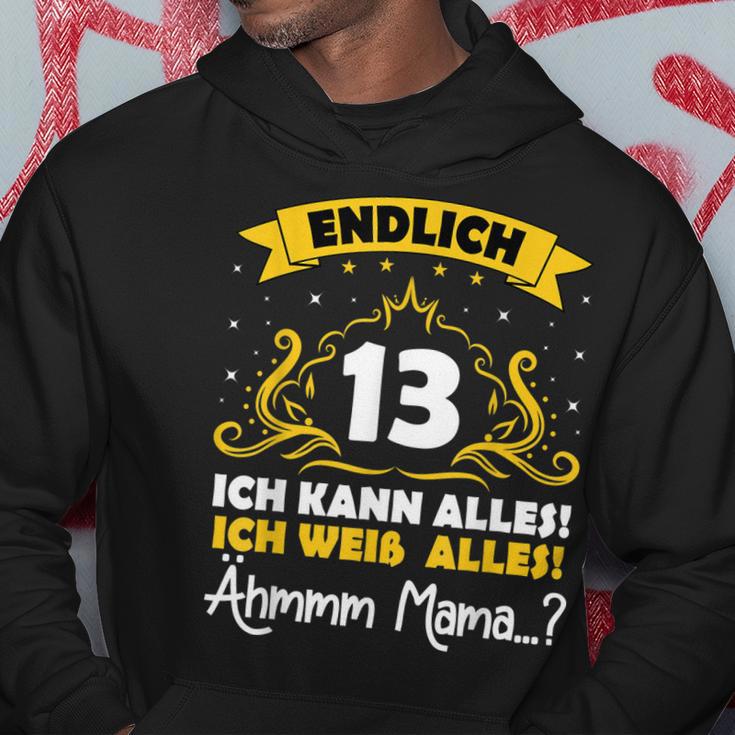 13 Geburtstag Lustig Endlich 13 Ich Kann Alles Mama Hoodie Lustige Geschenke