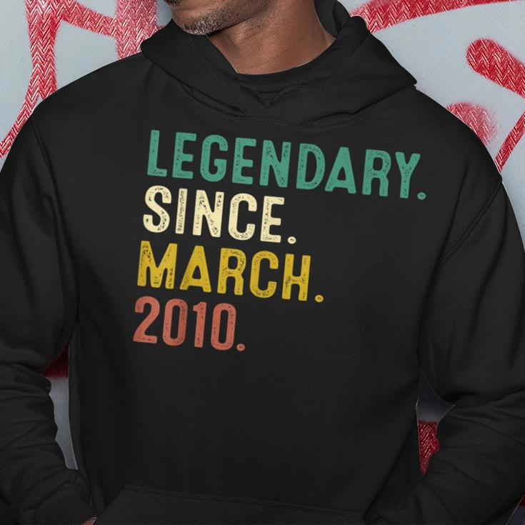 13 Years Old Gifts Legend Since March 2010 13Th Birthday Hoodie Funny Gifts