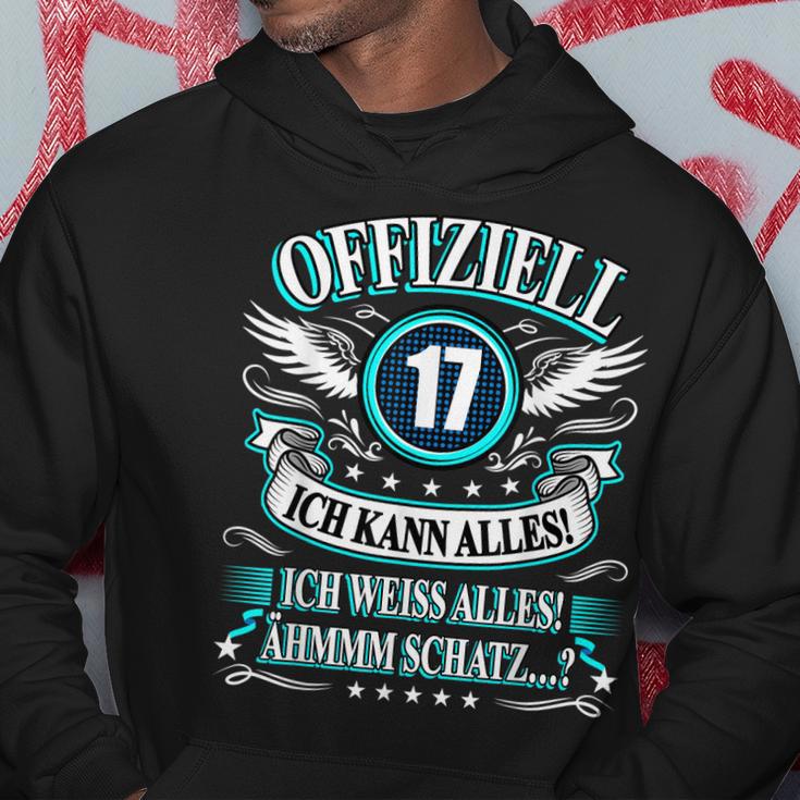 17 Geburtstag Lustig Offiziell 17 Ich Kann AllesSchatz Hoodie Lustige Geschenke