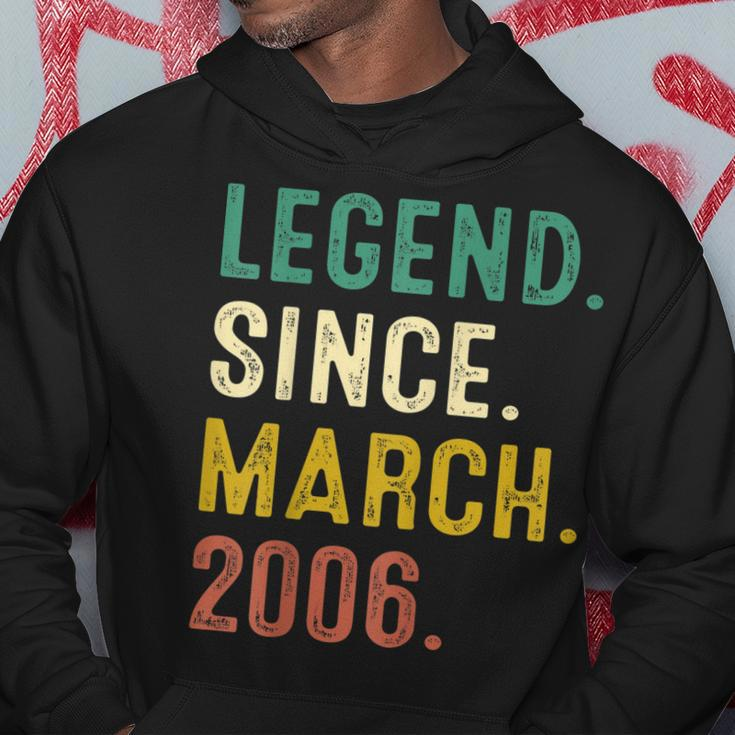 17 Years Old Gifts Legend Since March 2006 17Th Birthday Hoodie Funny Gifts
