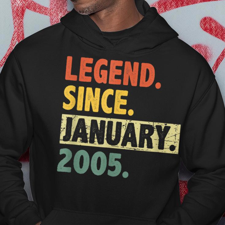 18 Geburtstag Legende Seit Januar 2005 18 Jahre Alt Hoodie Lustige Geschenke