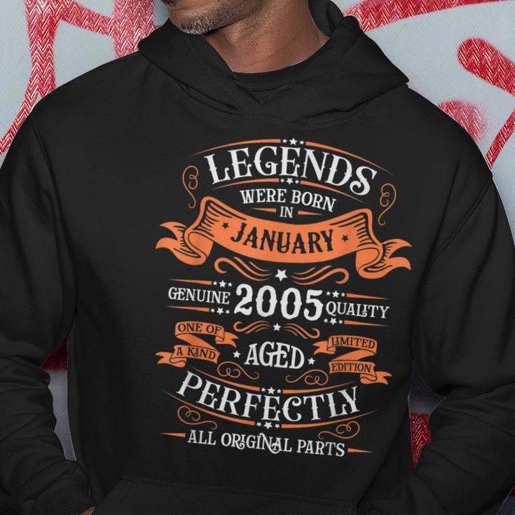 18 Jahre 2005 Legenden Wurden Im Januar 2005 Geboren Hoodie Lustige Geschenke