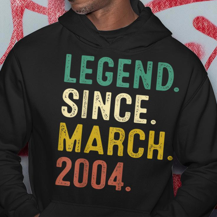 19 Years Old Gifts Legend Since March 2004 19Th Birthday Hoodie Funny Gifts
