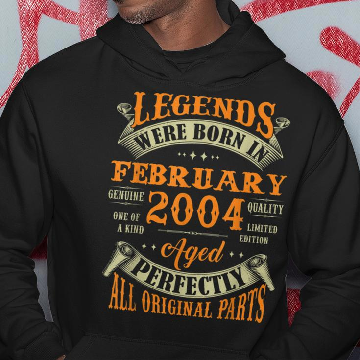 19 Years Old Gifts Legends Born In February 2004 19Th Bday Hoodie Funny Gifts