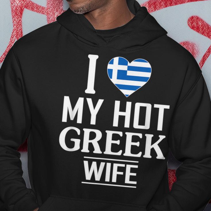 I Love My Hot Greek Wife  Men Hoodie Graphic Print Hooded Sweatshirt