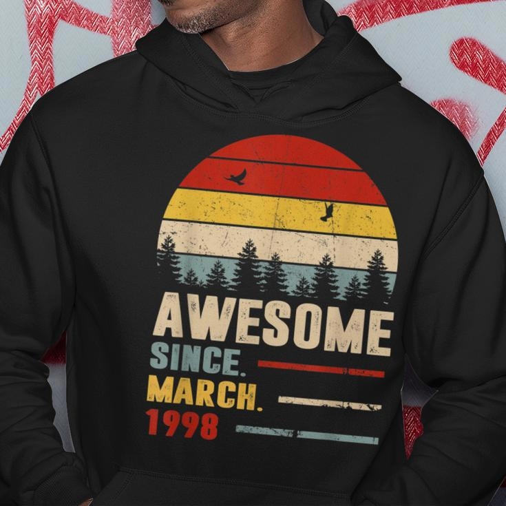 25 Years Old Funny Awesome Since March 1998 25Th Birthday Hoodie Funny Gifts