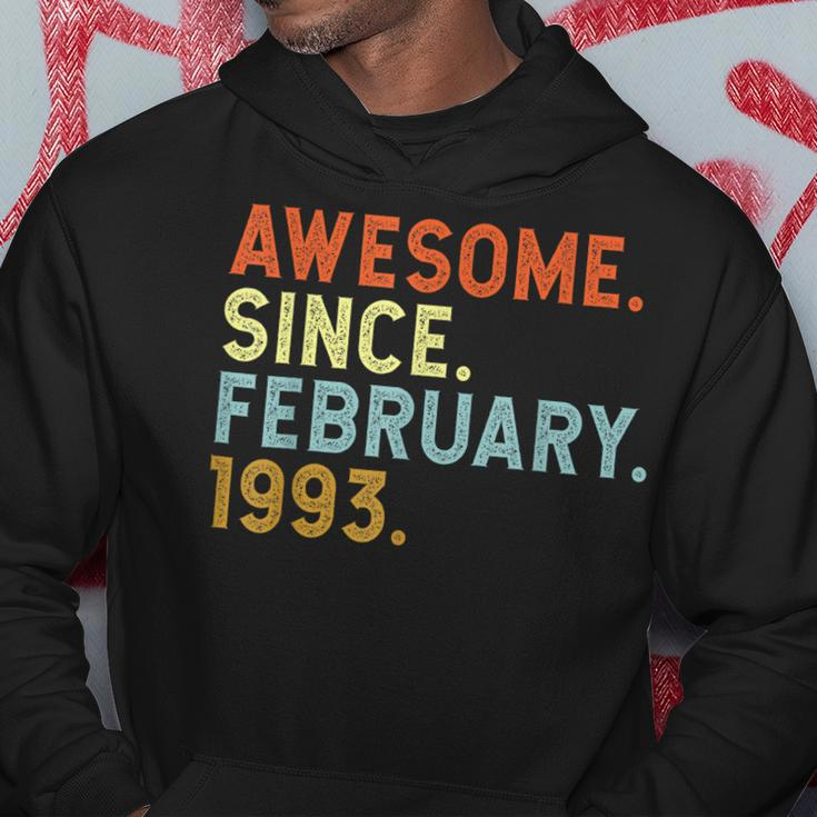 30 Years Old Awesome Since February 1993 30Th Birthday Hoodie Unique Gifts
