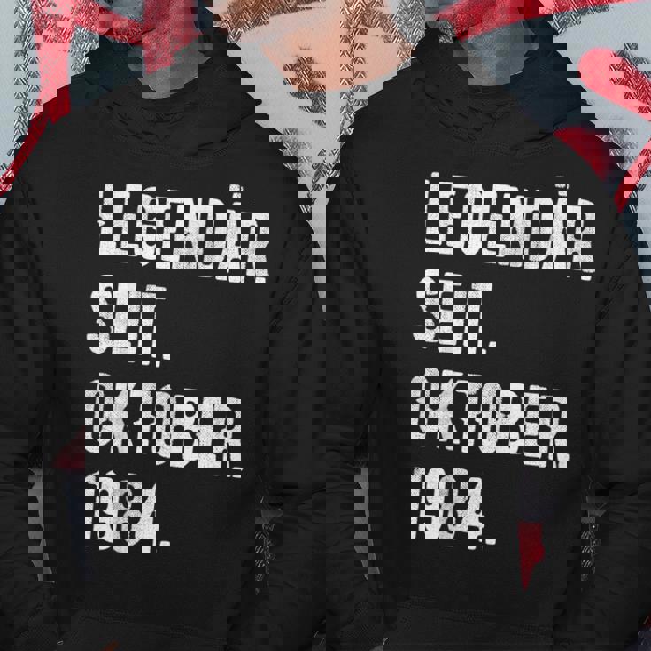 39 Geburtstag Geschenk 39 Jahre Legendär Seit Oktober 1984 Hoodie Lustige Geschenke
