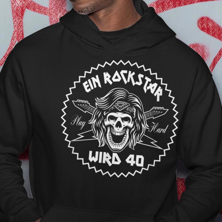 40. Geburtstag Heavy Metal Rockstar Gitarre Hoodie für Herren Lustige Geschenke