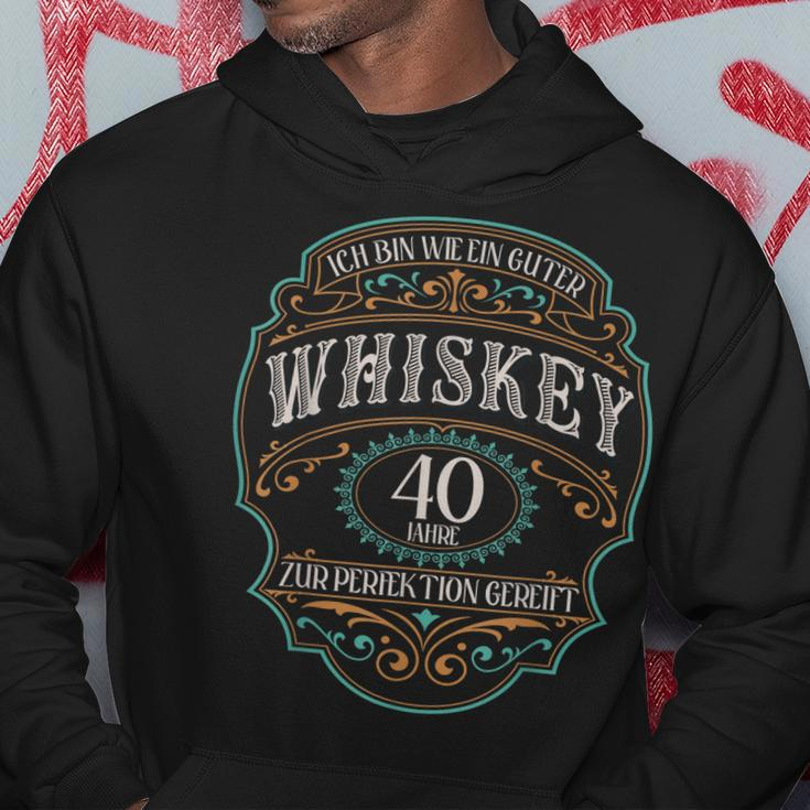 40 Jahre Ich Bin Wie Guter Whisky Whiskey 40 Geburtstag Hoodie Lustige Geschenke