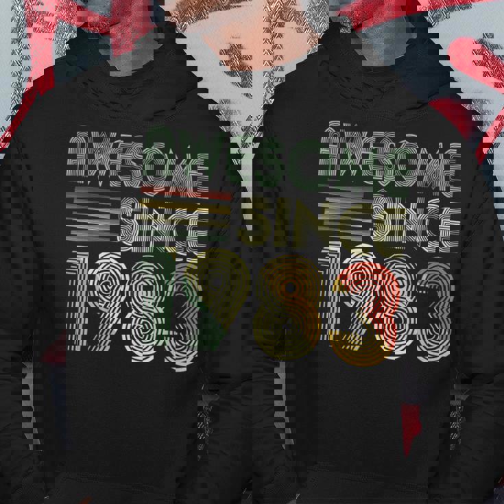 40 Year Old Awesome Since 1983 40Th Birthday Decorations Hoodie Unique Gifts