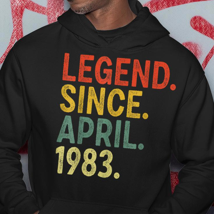 40 Year Old Legend Since April 1983 40Th Birthday Hoodie Unique Gifts