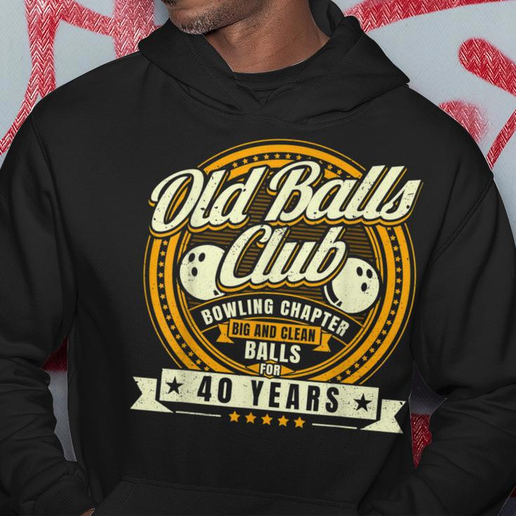 40Th Birthday Old Balls Club 40 Years Balls Bowling Men Dad Gift For Mens Hoodie Unique Gifts