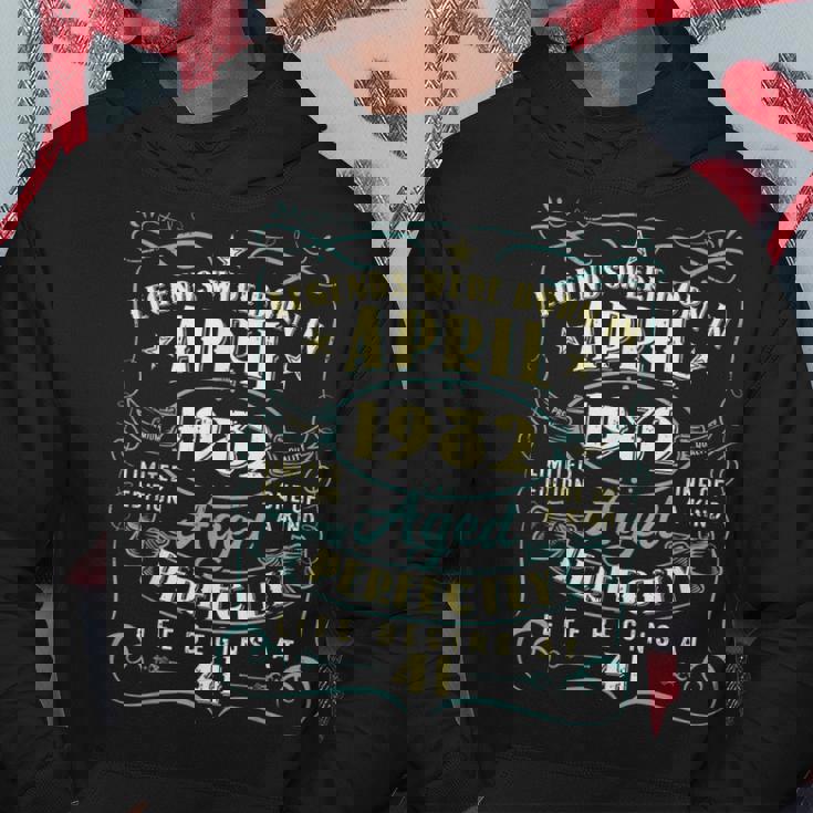 41 Years Old 41Th Birthday Gift Legends Born In April 1982 Hoodie Unique Gifts