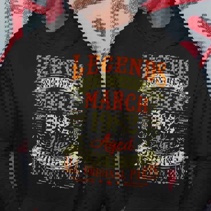 41Th Birthday Gift 41 Years Old Legends Born In March 1982 Hoodie Unique Gifts