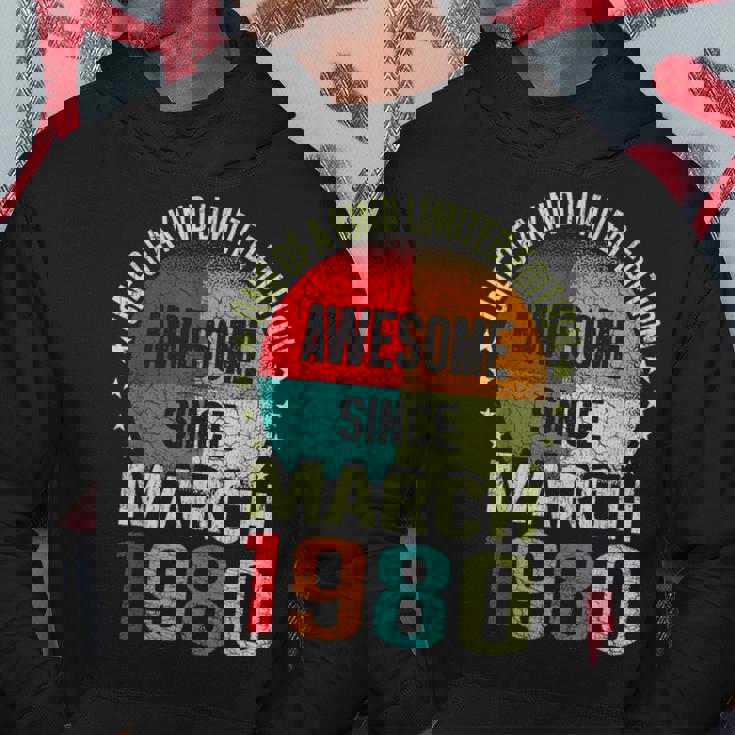 43 Year Awesome Since March 1980 Vintage 43Rd Birthday Gifts Hoodie Unique Gifts