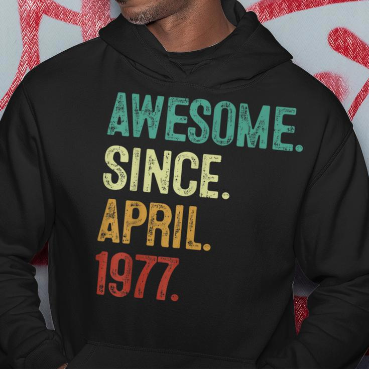 46 Years Old Awesome Since April 1977 46Th Birthday Hoodie Unique Gifts