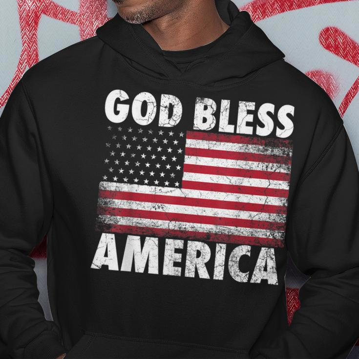 4Th Of July Gift For Grandpa Grandma America Flag God Bless Hoodie Unique Gifts