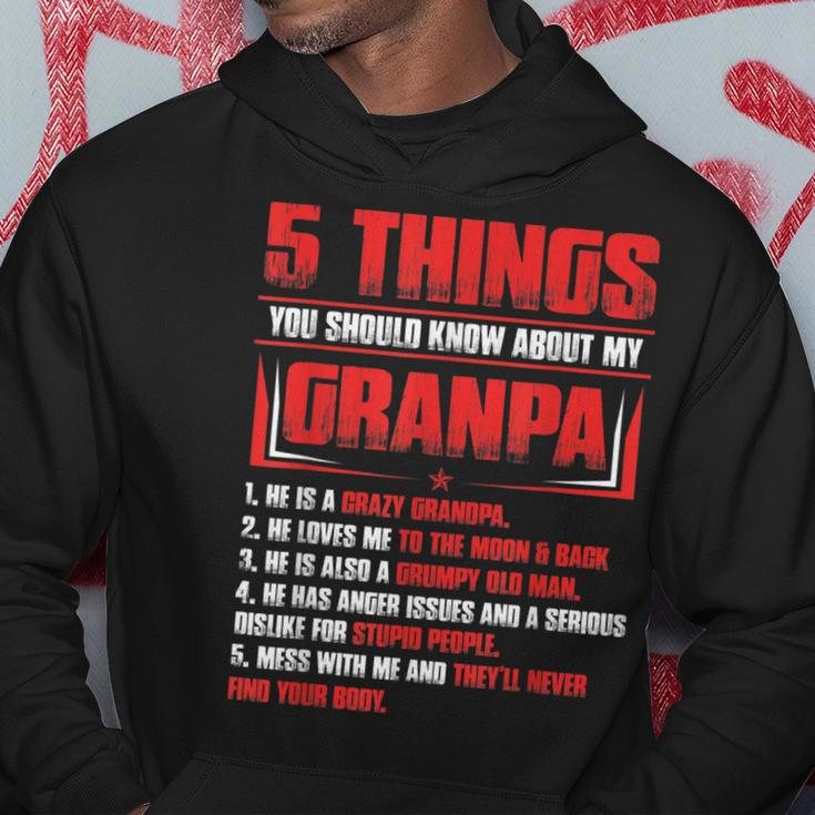 5 Things You Should Know About My Grandpa Fathers Day Gift Gift For Mens Hoodie Unique Gifts