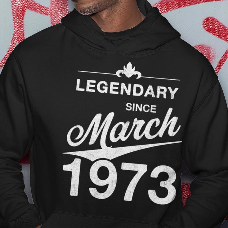 50 Geburtstag 50 Jahre Alt Legendär Seit März 1973 V3 Hoodie Lustige Geschenke