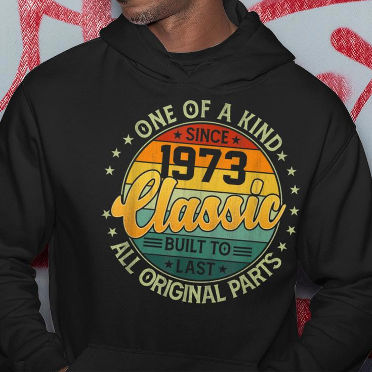50 Year Old Gifts Made In 1973 Vintage 50Th Birthday Retro Men Hoodie Graphic Print Hooded Sweatshirt Funny Gifts