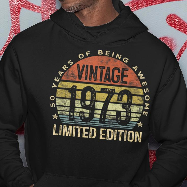 50Th Birthday Decorations Men Vintage 1973 50 Year Old Bday Hoodie Unique Gifts